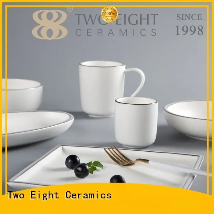 Two Eight modern modern restaurant dinnerware customized for hotel 1