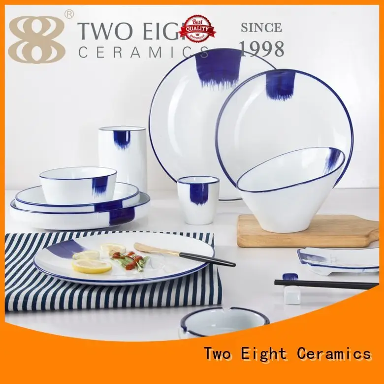Two Eight mixed restaurant grade plates from China for hotel 1
