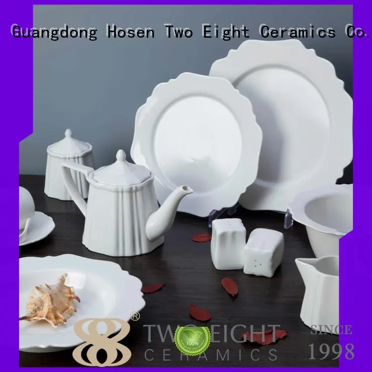 Two Eight Vietnamese cheap porcelain dinner plates series for hotel 1