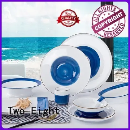 Two Eight smoothly porcelain tea cups and saucers customized for kitchen 1