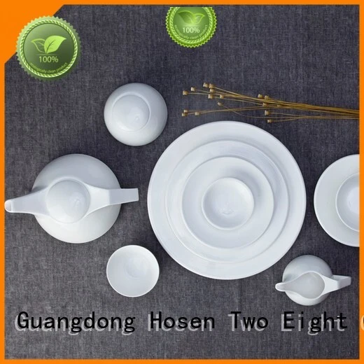 Two Eight sample white restaurant dishes directly sale for hotel 1