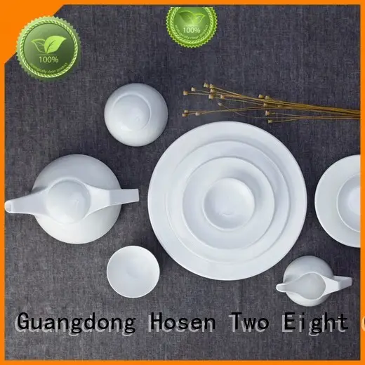 Two Eight sample white restaurant dishes directly sale for hotel 1