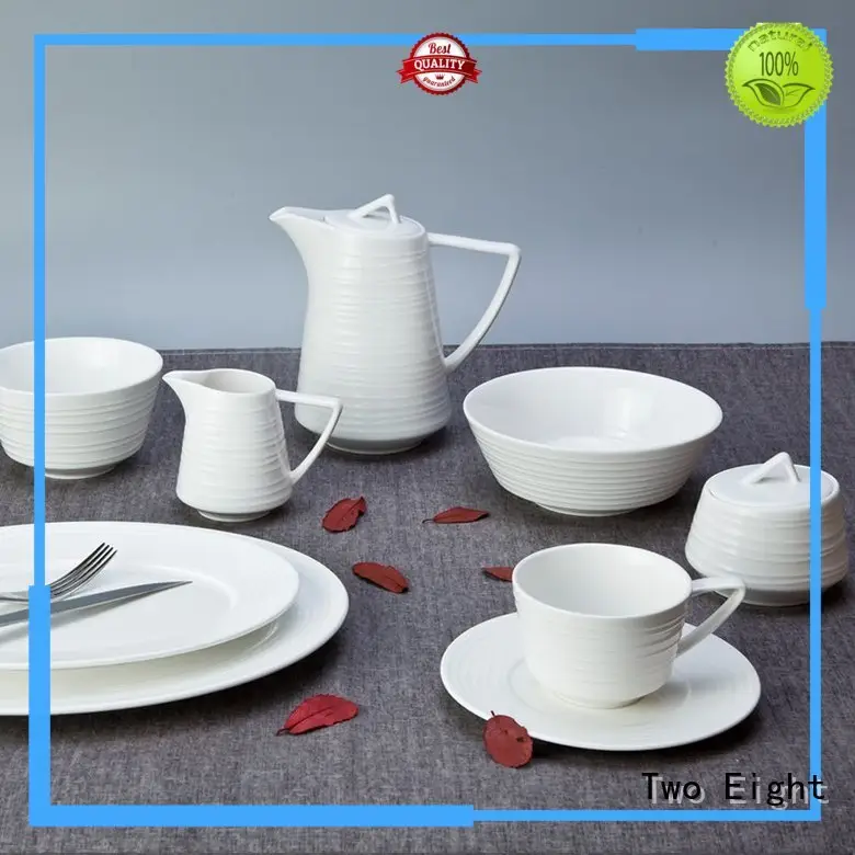 Two Eight french style cheap porcelain dinner plates directly sale for restaurant 1