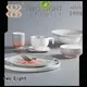 Two Eight line restaurant dinner plates customized for kitchen 1