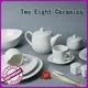 Two Eight ivory white porcelain manufacturer for dinner 1