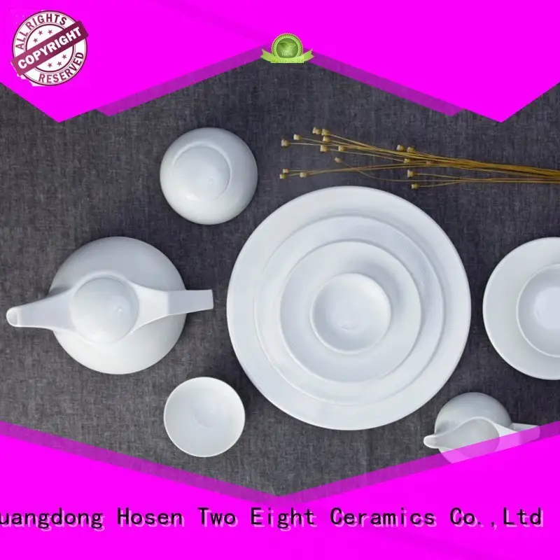 Two Eight casual restaurant quality plates from China for dinning room 1