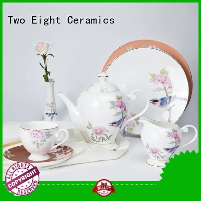 Two Eight embossed two eight ceramics personalized for dinner 1
