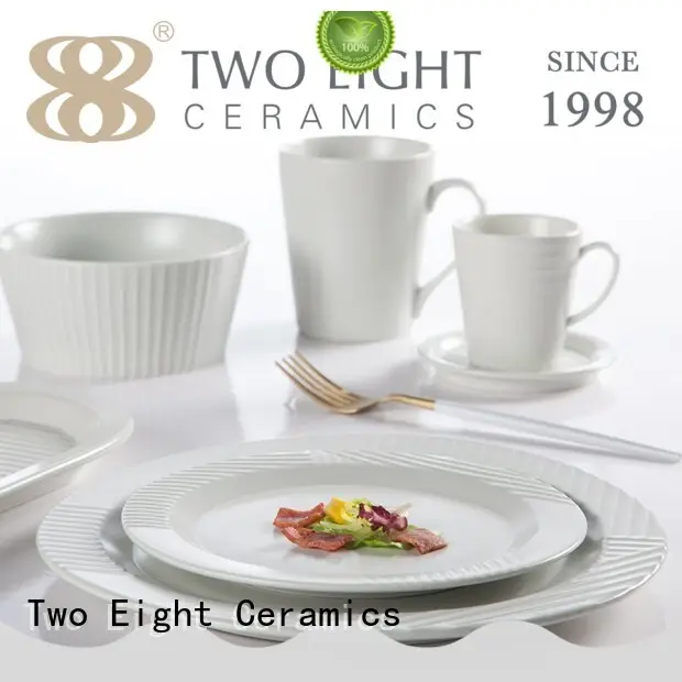Two Eight colorful restaurant quality plates directly sale for bistro 1
