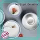 Two Eight smooth fine porcelain plates customized for hotel 1