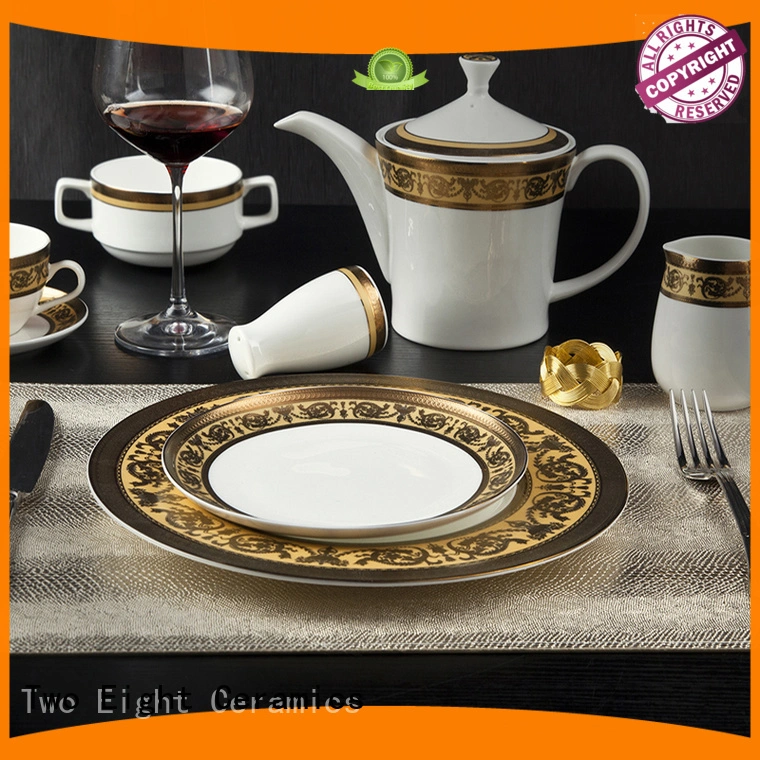 Two Eight rim restaurant supply dinnerware sets supplier for home 1