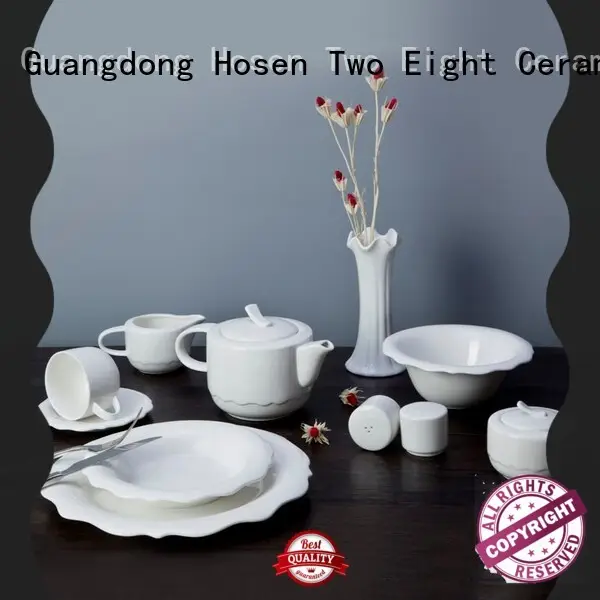 Two Eight German style commercial restaurant plates customized for bistro 1