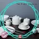 Two Eight rim white dinnerware sets for 8 directly sale for kitchen 1