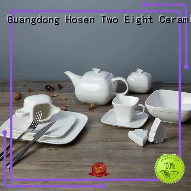 Two Eight smooth white porcelain platter from China for bistro 1
