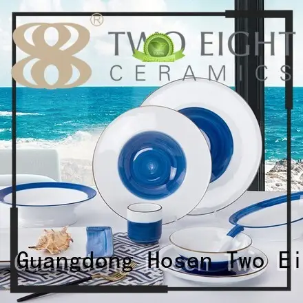 Two Eight colorful hotel dinner plates manufacturer for hotel 1