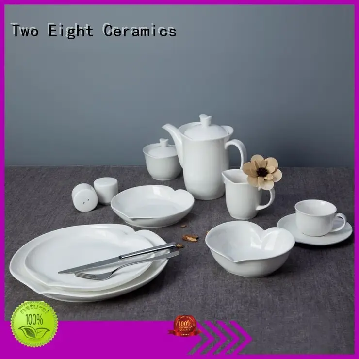 Two Eight smooth restaurant porcelain dinnerware directly sale for restaurant 1