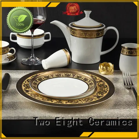 Two Eight embossed fine porcelain china supplier for home 1