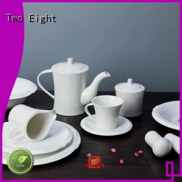 Two Eight smooth restaurant porcelain dinnerware directly sale for hotel 1
