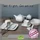 Two Eight rim white porcelain dinnerware restaurant customized for kitchen 1