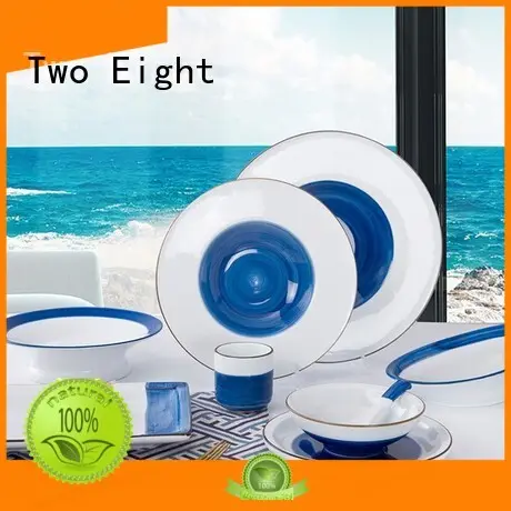 Two Eight rim restaurant dinnerware sets from China for dinning room 1