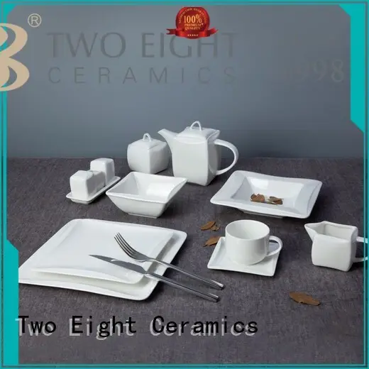 Two Eight french style white porcelain platter from China for dinner 1