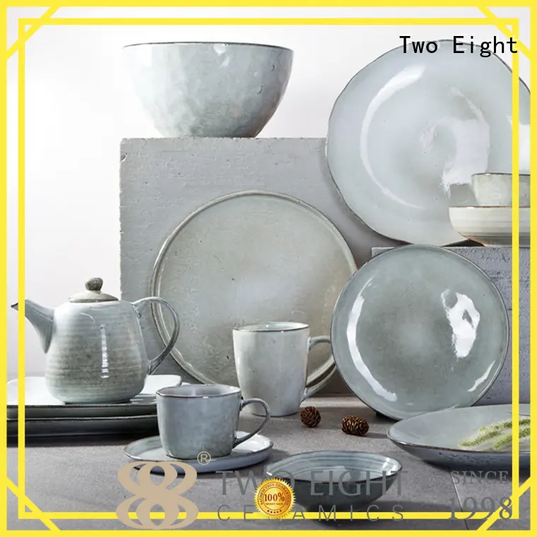 Two Eight porcelain dinner plates factory for bistro 1