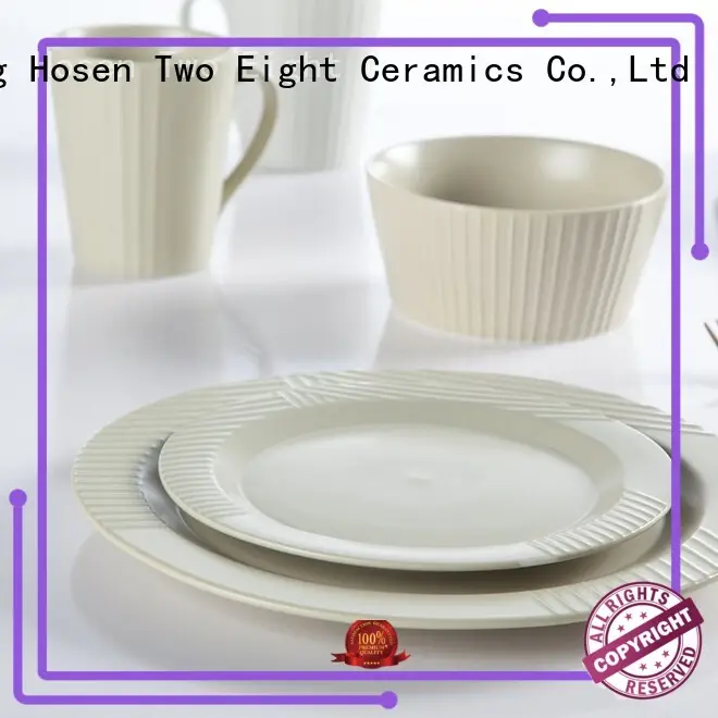 Two Eight ceramic dinner plates for business for hotel 1