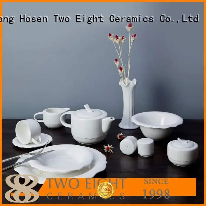 Two Eight white porcelain dinnerware factory for dinning room 1