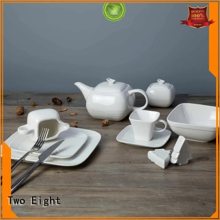 Two Eight white porcelain dinner plates bulk Suppliers for dinning room 1