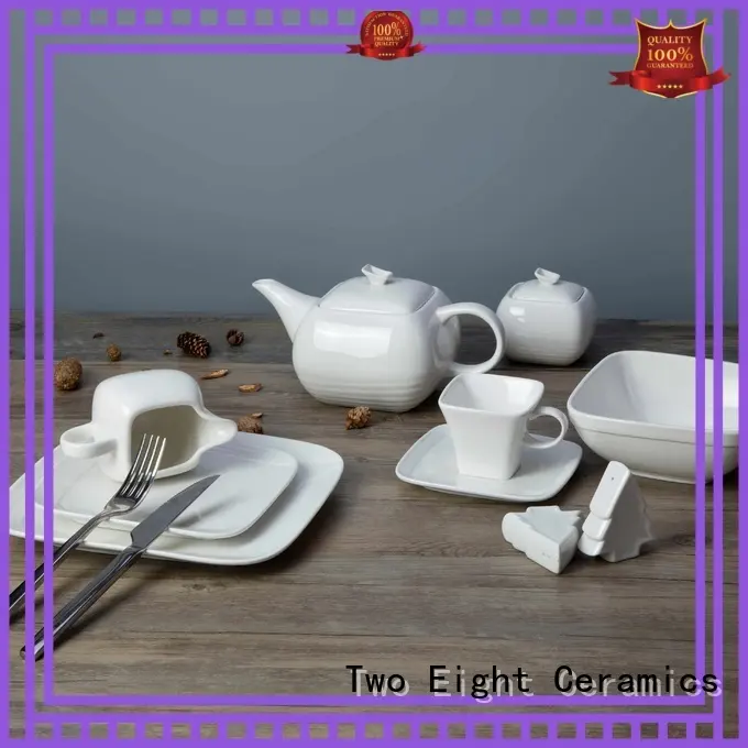Two Eight white porcelain dinner set Supply for dinner 1