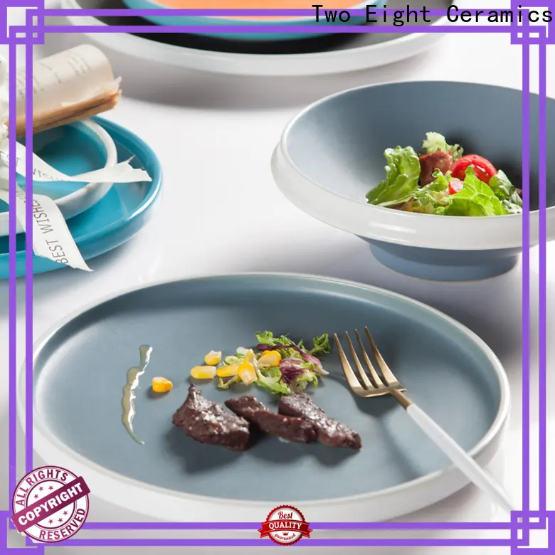 Two Eight stoneware plates factory for kitchen 1