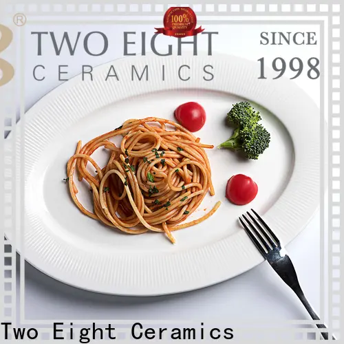 Two Eight stoneware plates factory for hotel 1