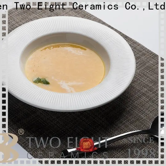 Two Eight Best white pottery plates Supply for hotel 1
