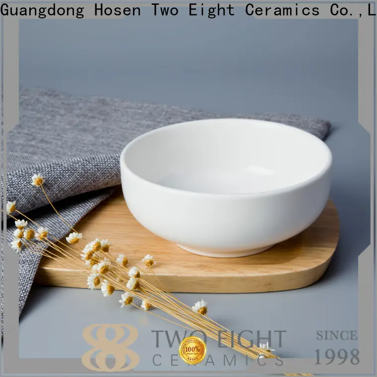 Two Eight large white ceramic bowl 1