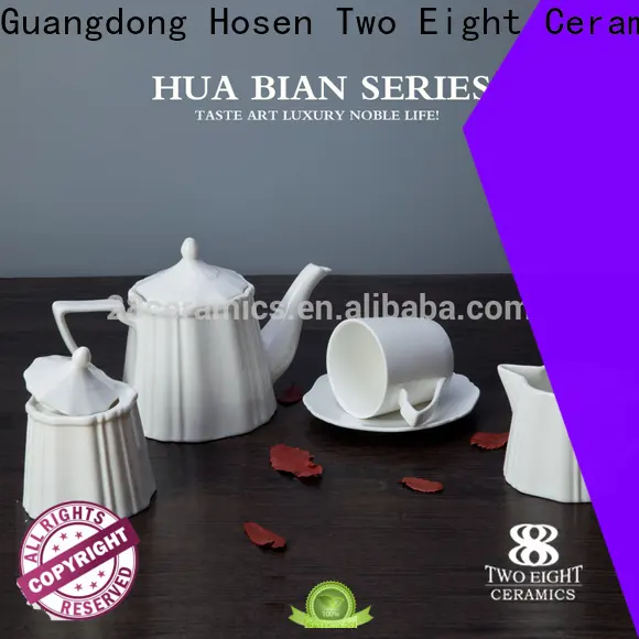 Two Eight Latest white porcelain tea set factory for dinning room 1