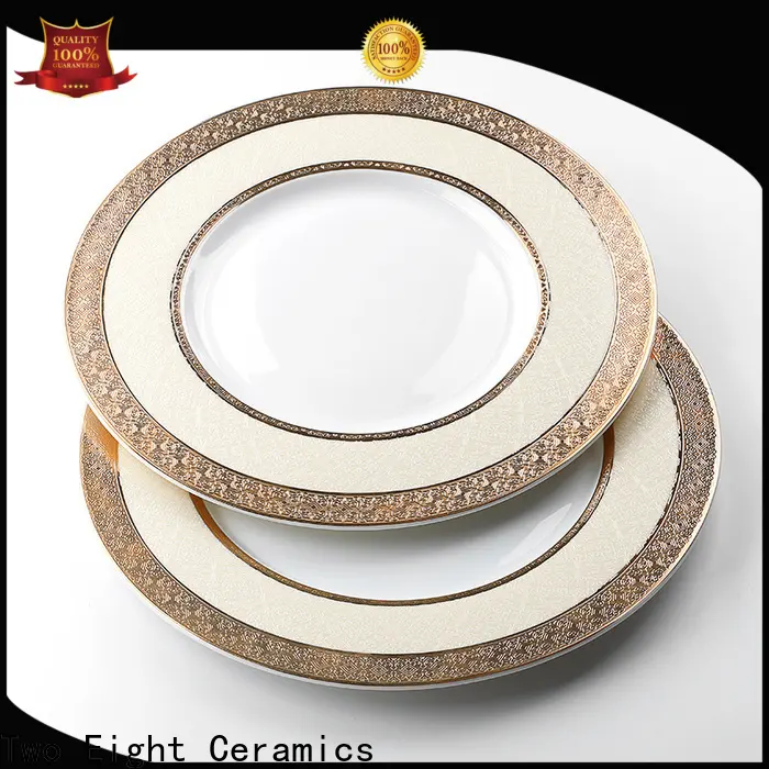 Two Eight ceramic painted plates company for hotel 1