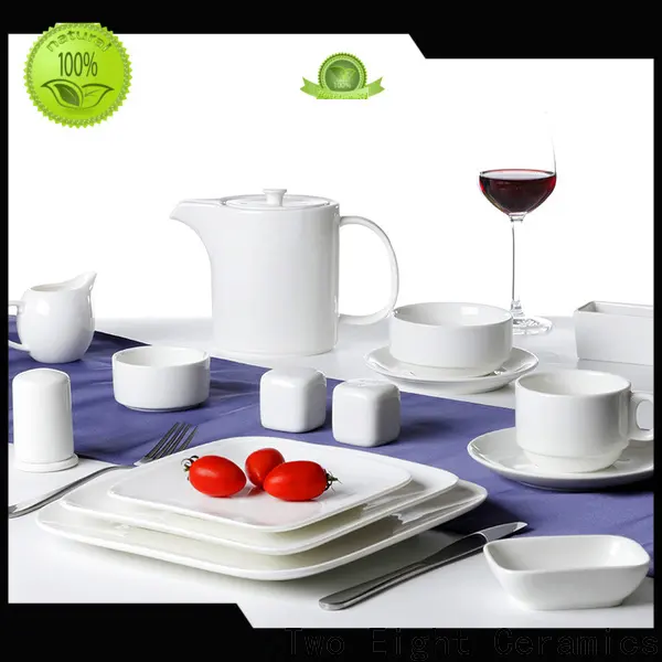 Two Eight ceramic restaurant plates factory for bistro 1