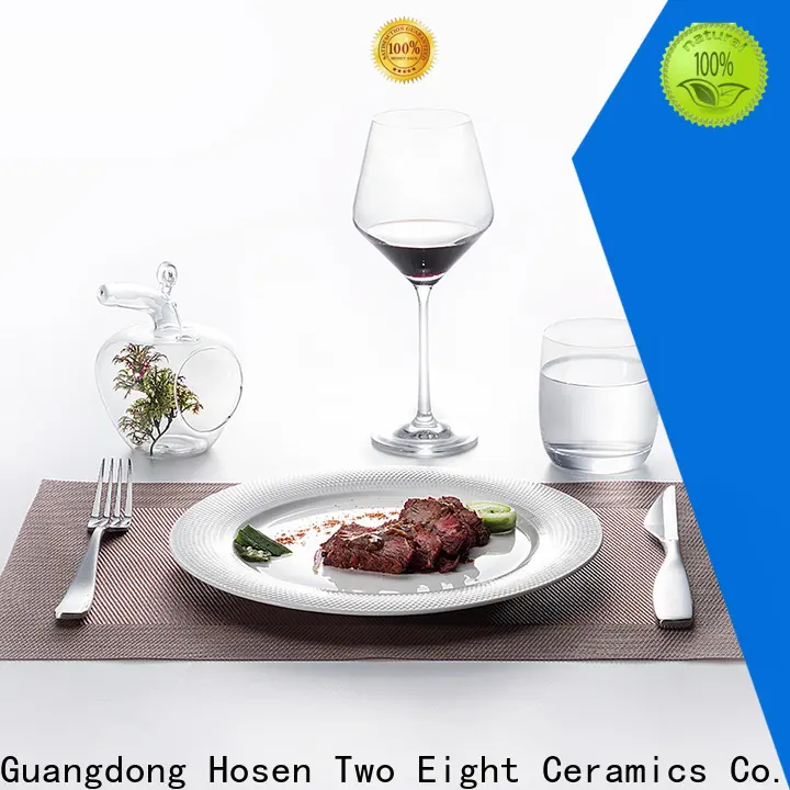 New flat white porcelain plate factory for dinner 1