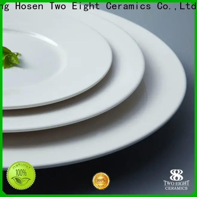 Two Eight white porcelain plate hotel company for dinner 1