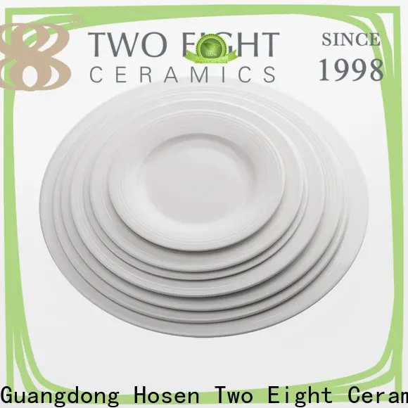 Two Eight New white dinner plates wedding for business for restaurant 1