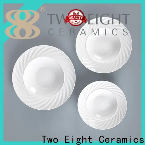 Two Eight cheap white ceramic plates manufacturers for restaurant 1