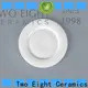 Two Eight white ceramic dinner plates bulk factory for dinning room 1
