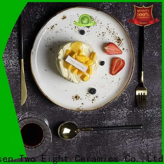 Two Eight High-quality ceramic taco plates for business for bistro 1