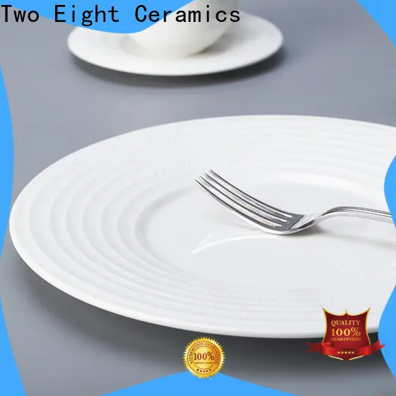 High-quality white dinner plate with silver line company for kitchen 1