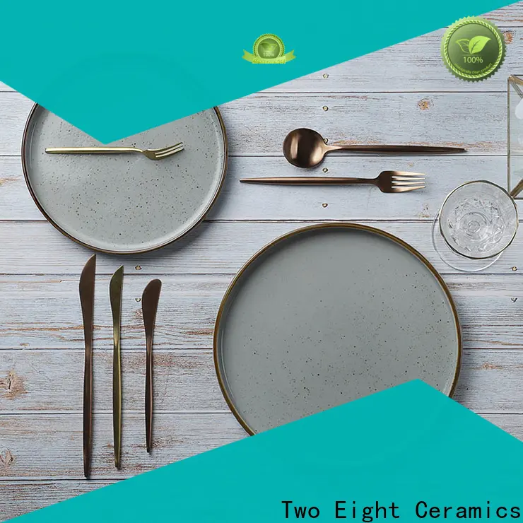Two Eight pottery plates for business for restaurant 1