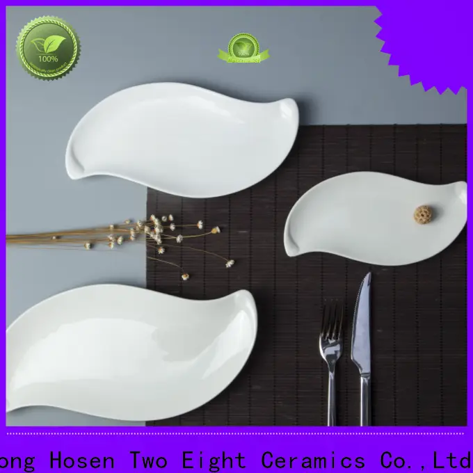 Two Eight Top ceramic leaf plate factory for dinner 1
