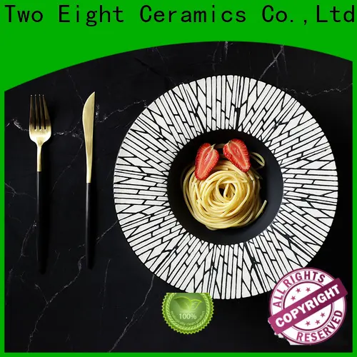 Two Eight pastel color ceramic plates company for dinner 1