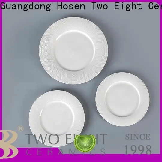 Two Eight white plates dinner Supply for hotel 1