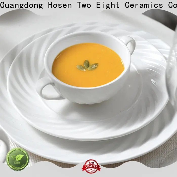 Two Eight Top ceramic plates white Supply for hotel 1