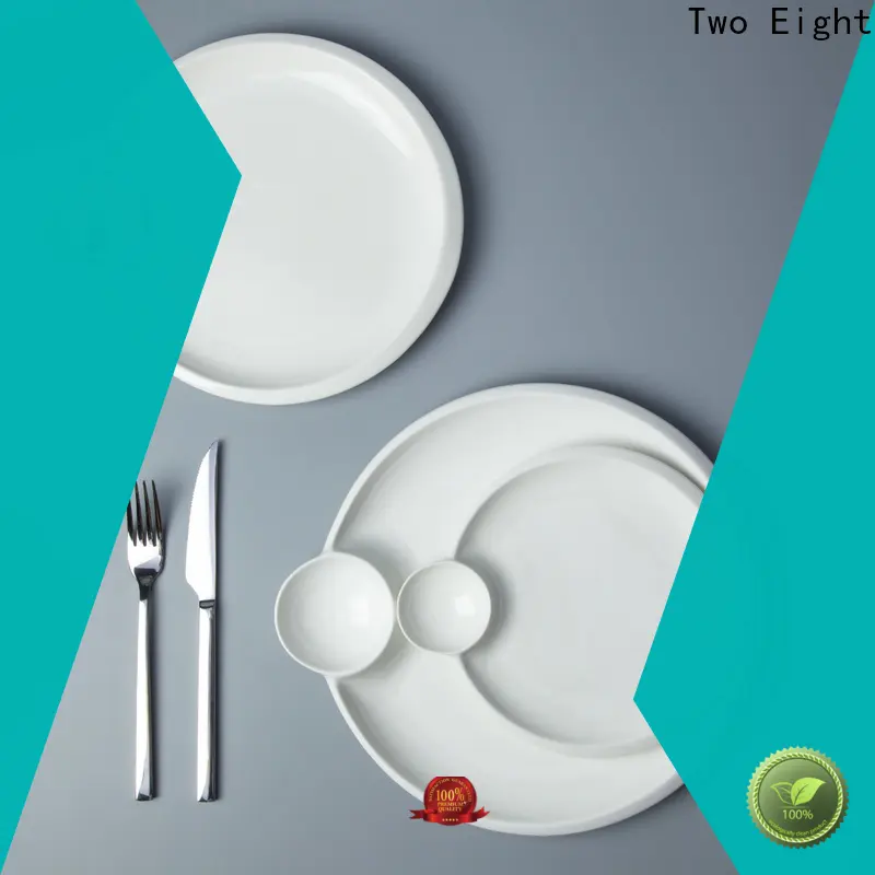 Two Eight white ceramic dishes company for dinner 1