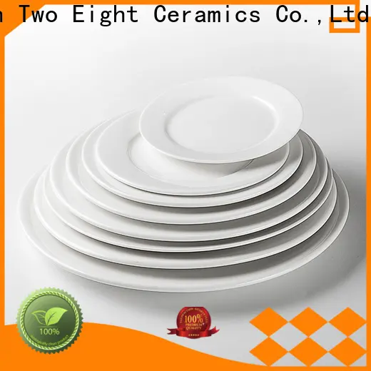 Two Eight Wholesale plain white ceramic plates Suppliers for dinning room 1
